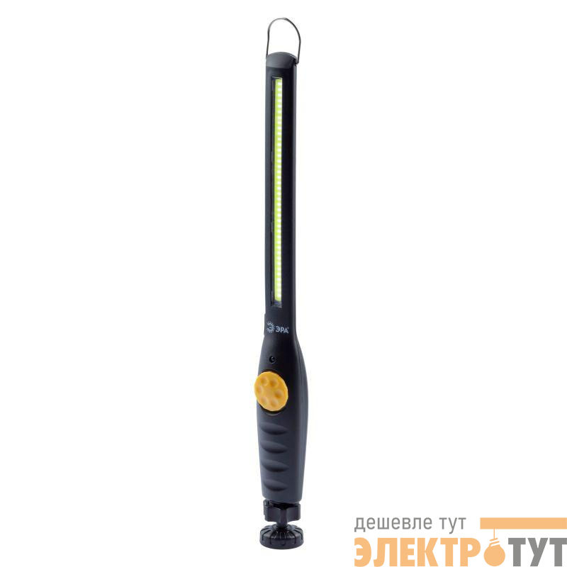 Фонарь аккумуляторный автомобильный Практик AA-701 COB литиевый аккум. 3.2А.ч крюк магнит 40г изгиб корпуса пластик. (кор.) Эра Б0036613