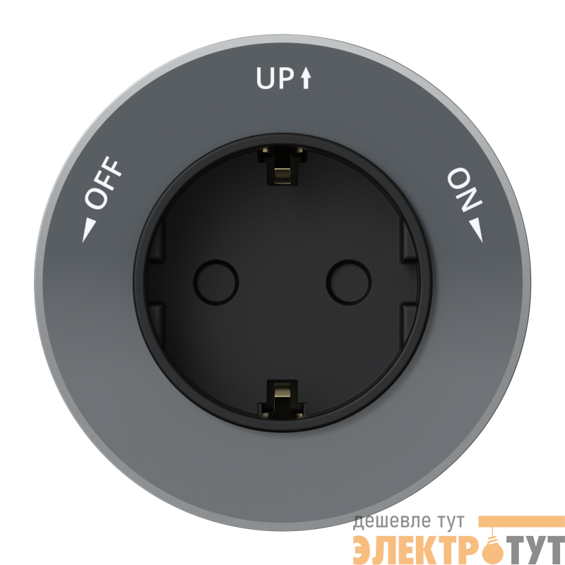 Розетка MultiTrack 16А 250В 2P+E кругл. графит SE MTK13001G