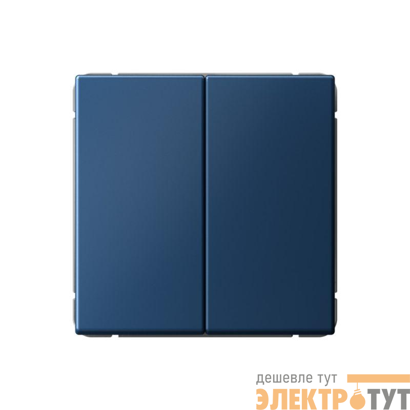 Выключатель кнопочный 2-кл. ArtGallery 10AX быстрозажим. клем. механизм аквамарин SE GAL001117S