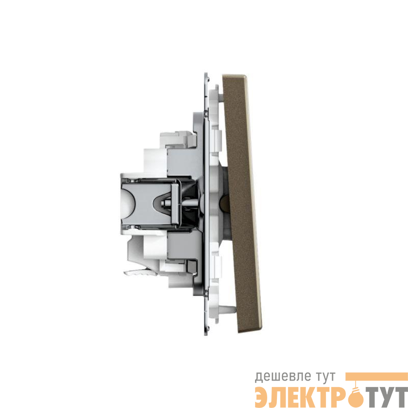 Выключатель 1-кл. ArtGallery 10AX быстрозажим. клем. механизм мокко SE GAL000611S