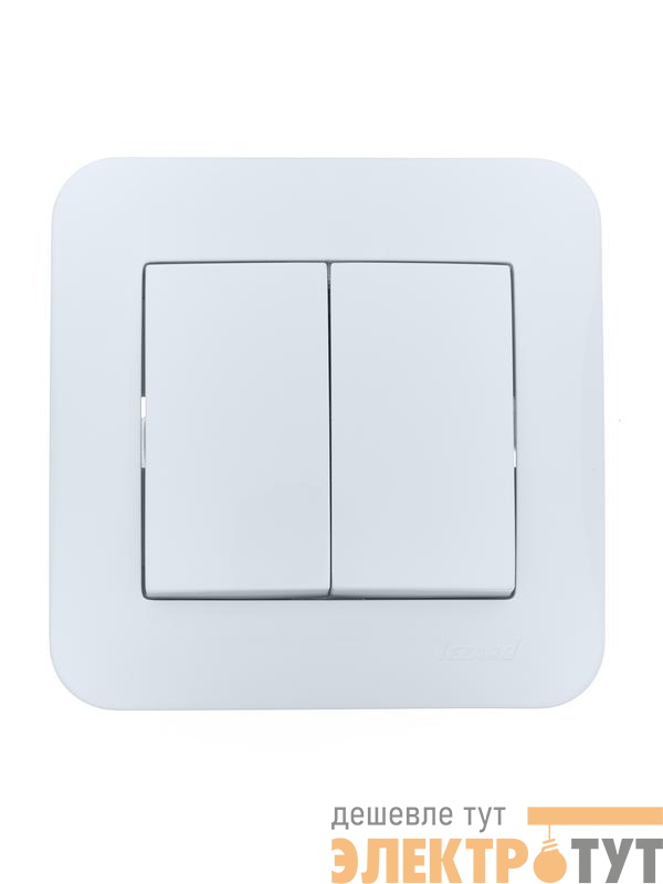 Выключатель 2-кл. 1п СП ASTI 10А IP20 в сборе бел. LEZARD 7081-0202-101