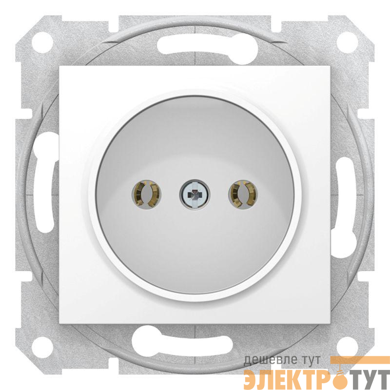 Механизм розетки 1-м СП Sedna 16А IP20 без заземл. быстрозажим. контакты без защ. шторок бел. SchE SDN2900221