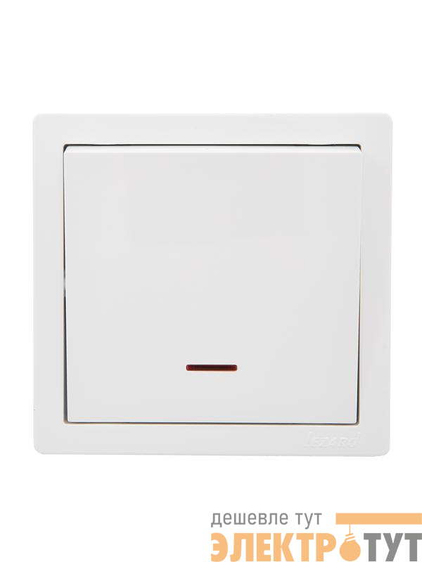 Выключатель 1-кл. ОП LETO с индикацией бел. LEZARD 752-0200-111