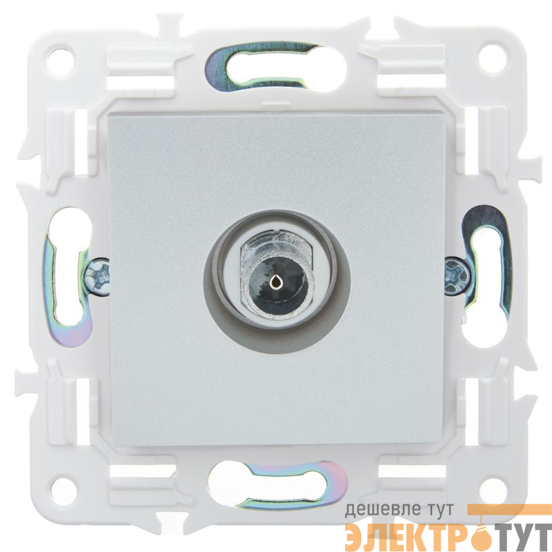 Розетка TV оконечная SKANDY SK-A12S серебр. IEK SK-A10-O-K23