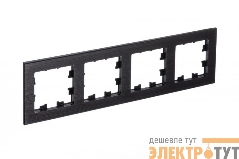 Рамка 4-м AtlasDesign Nature метал. оникс SE ATN312304