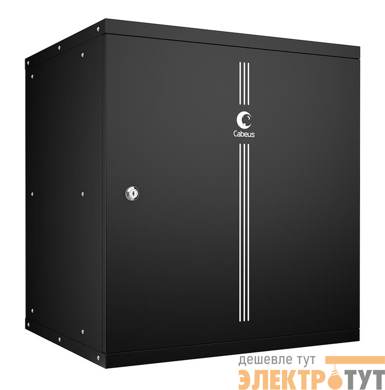 Шкаф телекоммуникационный настенный разборный LIGHT WSC-05D-12U55/45m-BK 19дюйм 12U дверь метал. черн. Cabeus 10182c