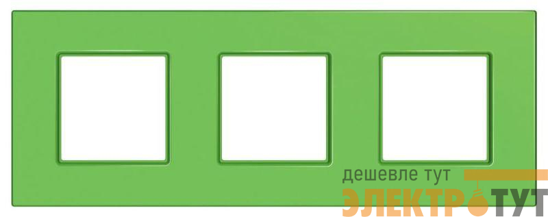 Рамка 3-м Unica quadro киви SchE MGU4.706.28