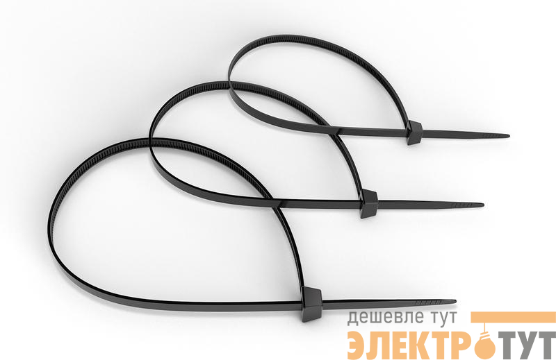 Стяжка GTOUT-250 неоткрывающаяся безгалогенная (halogen free) 250х3.6мм outdoor (для использования от -40 до +85град.C) устойчивая к UV нейлон. черн. (уп.100шт) Cabeus 7410c