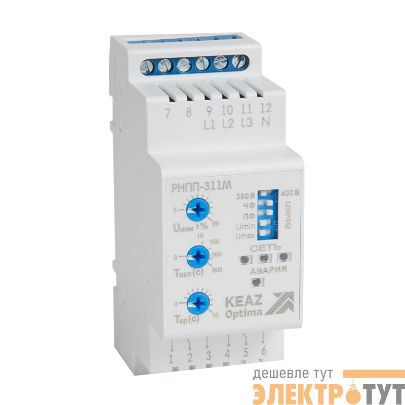 Реле напряжения OptiDin РНПП 311М УХЛ3.1 КЭАЗ 114060