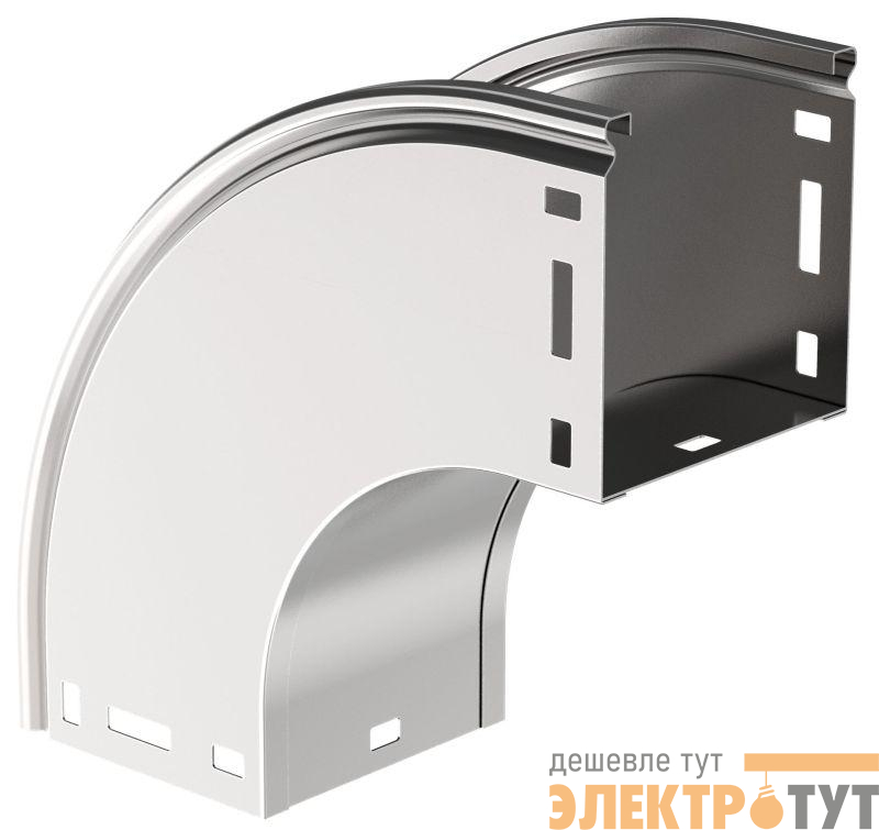 Угол для лотка плавный 90град. 100х80 В20 ESCA В20 IEK CPV41-0-90-080-100