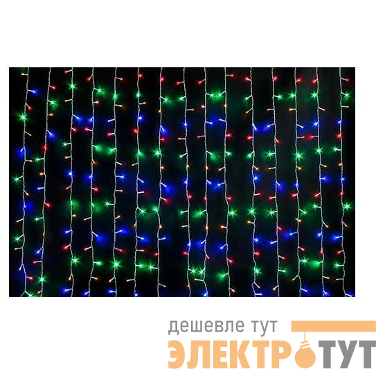 Гирлянда занавес 150х150см LDCL368C-M 368 LED RGB IP20 разноцв. SHLights 4690601035622 изображение