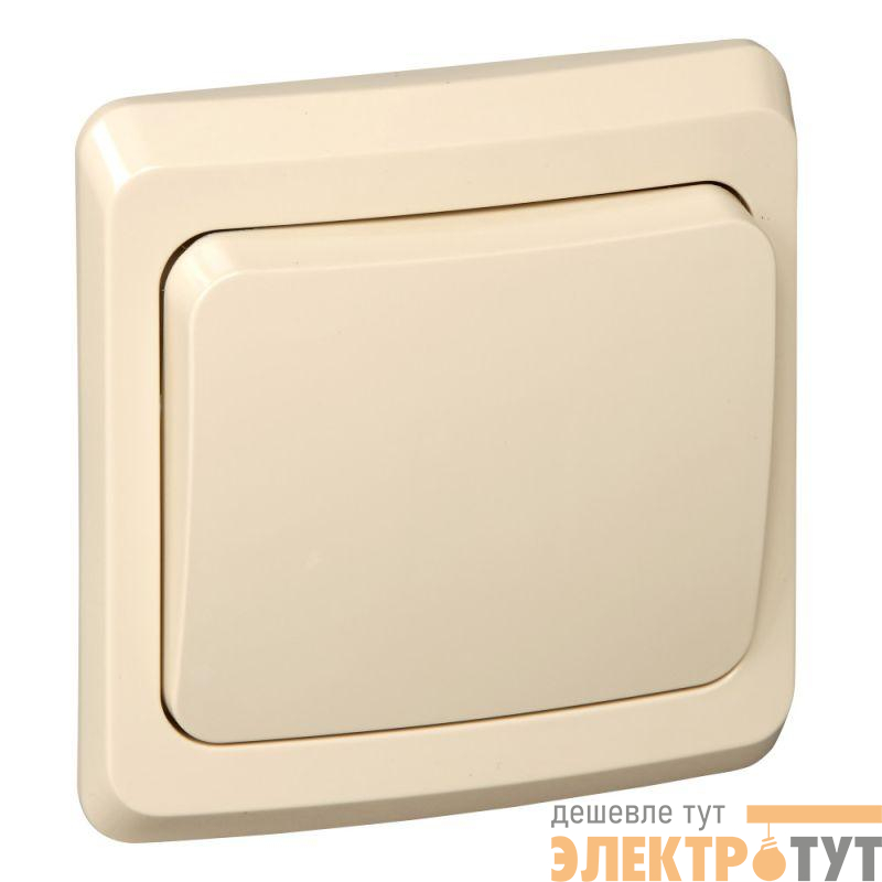 Переключатель проходной 1-кл. СП Этюд 10А IP20 крем. SE BC10-004K