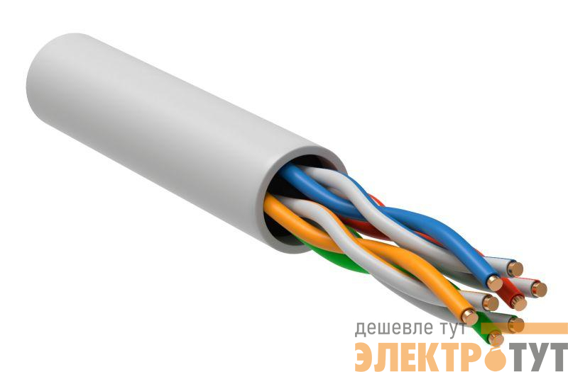Кабель витая пара U/UTP кат.5E 4х2х24AWG solid LSZH бел. (м) GENERICA BC1-C5E04-128-305-G