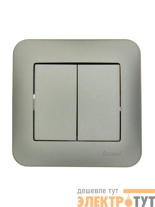 Выключатель 2-кл. 1п СП ASTI 10А IP20 в сборе платина. LEZARD 7081-3535-101