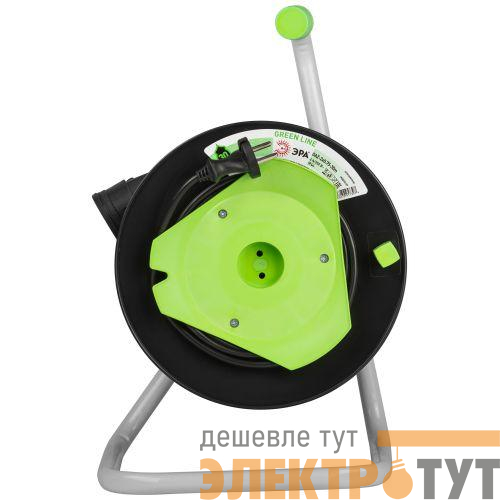 Удлинитель на пластик. катушке 1х30м без заземл. GAZ-2x0.75-30m Greenline ПВС 2х0.75 Эра Б0065111
