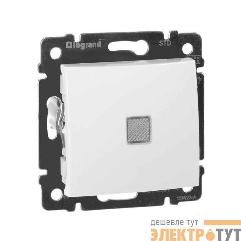 Выключатель 1-кл. СП Valena 10А IP31 250В с зел. индикацией механизм бел. IEK 774410