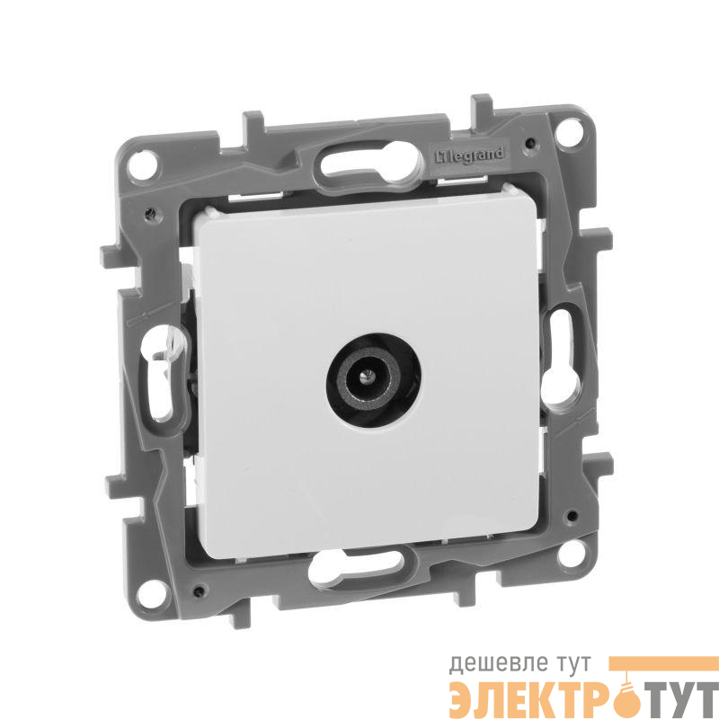 Розетка телевизионная проходная TV СП Etika 14дБ 5-862МГц механизм бел. IEK 672263