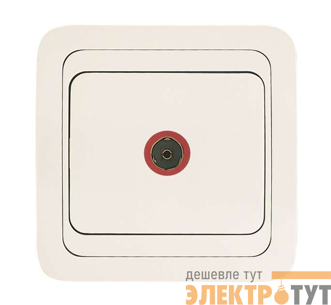Розетка телевизионная TV 1-м СП Mimoza 16А IP20 бел./бел. Makel 12007