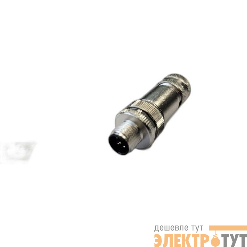 Разъем М12 5A штыревой винт метал. прямой резьба PG7 каб. часть СЦМ120003-05A СТЭЗ 185200020