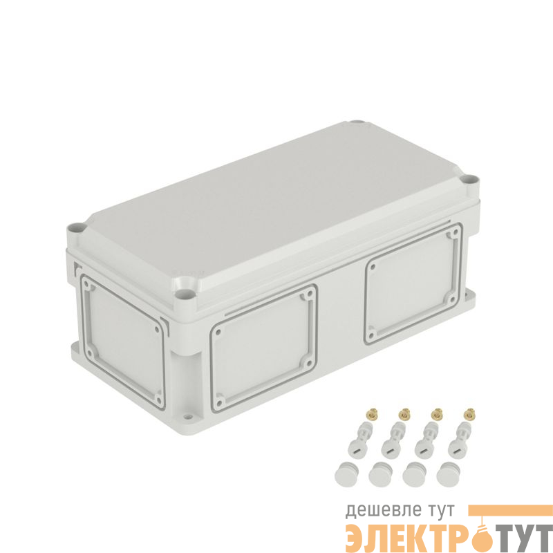 Корпус 400х200х160мм IP67 с непрозр. крышкой 35мм с фланцами пластик. DKC 542310