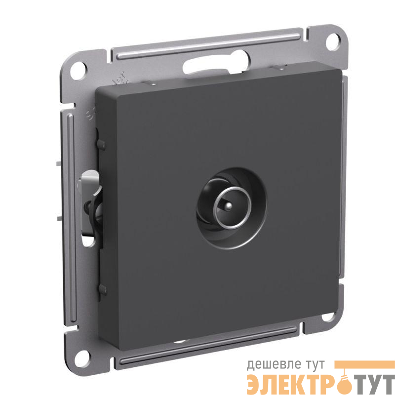 Розетка телевизионная проходная TV AtlasDesign 4дБ механизм базальт SE ATN001492
