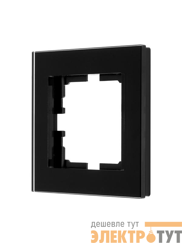 Рамка 1-местн. гориз. VESNA стекло черн. LEZARD 742-5880-146