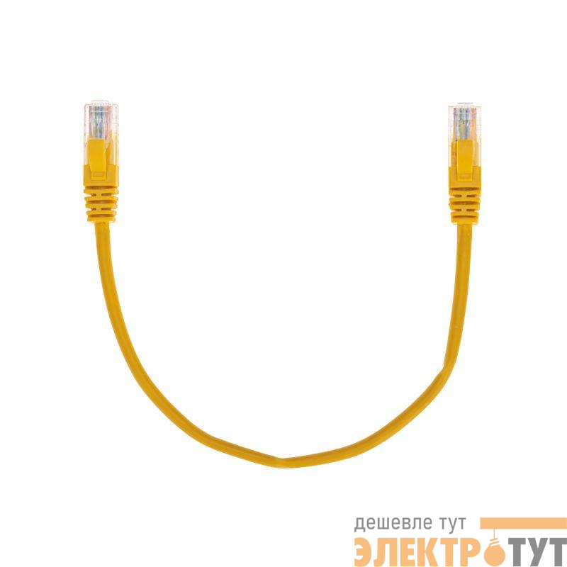 Патч-корд U/UTP CAT 5e RJ45-RJ45 26AWG LSZH желт. 0.3м Rexant 02-0105-03