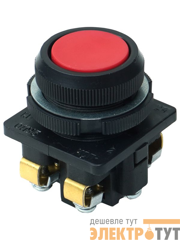 Выключатель кнопочный КЕ-011 У3 исп.2 1НО+1НЗ цилиндр 10А IP40 660В красн. Электротехник ET502423