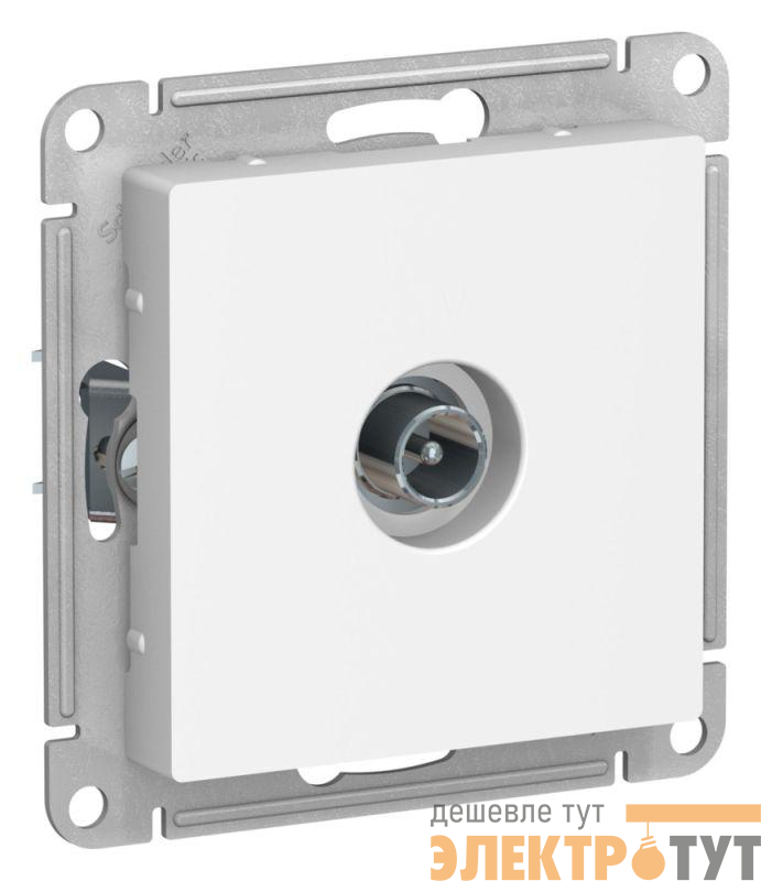 Розетка телевизионная проходная TV AtlasDesign 4дБ механизм лотос SE ATN001392