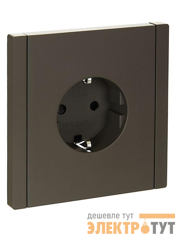 Розетка СП FORTE&PIANO FP315 16А с заземл. защ. шторки винт. крепл. сер. IEK FP-R14-16-K03