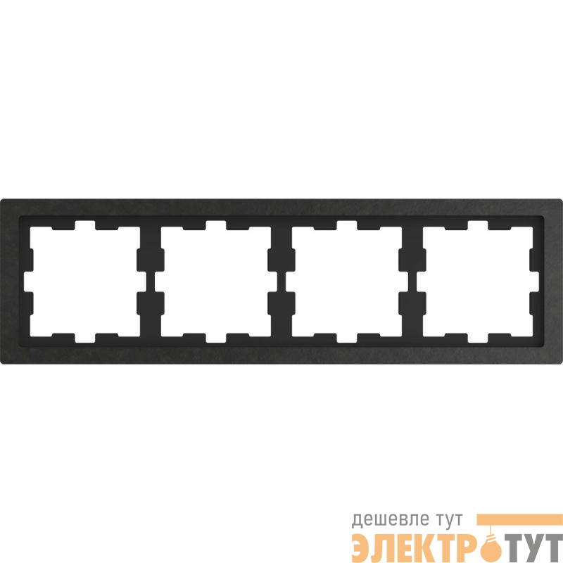 Рамка 4-м Merten D-Life SD базальт SchE MTN4040-6547