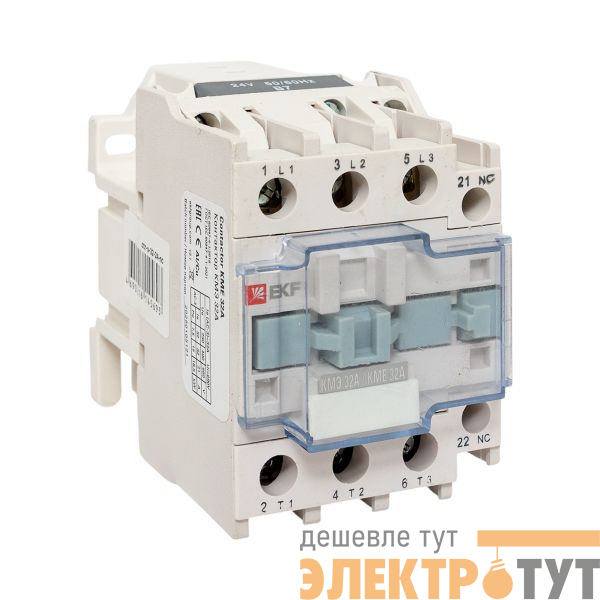 Контактор КМЭ-2 32А кат. 24В AC 1НЗ EKF ctr-s-32-24-nc