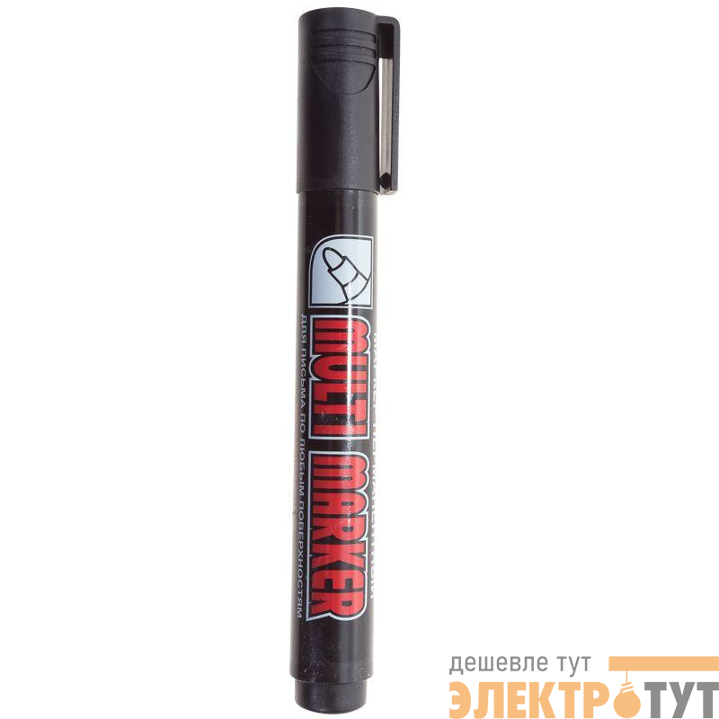 Маркер перманентный "Multi Marker" 3мм пулевидный черн. Crown 08-8601