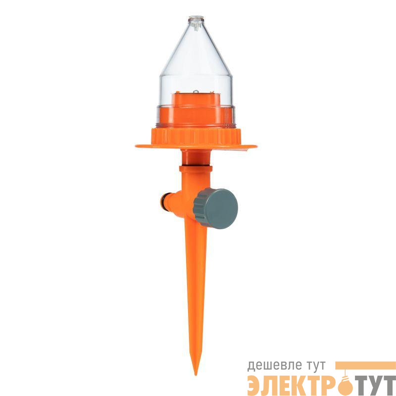 Дождеватель с садовым фонариком работает от давления воды ЧЕТЫРЕ СЕЗОНА 62-0301