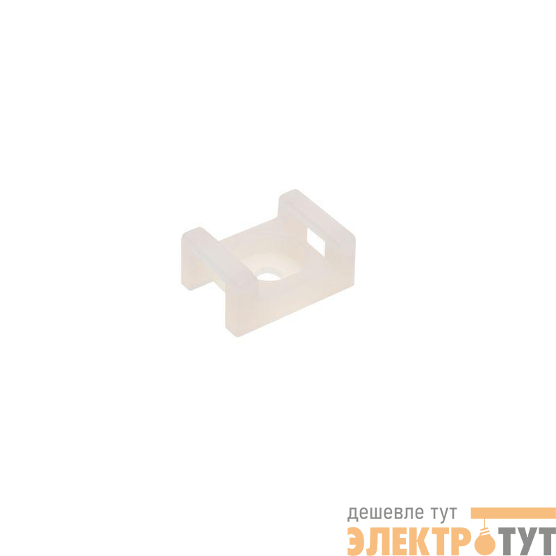 Площадка для крепления стяжки 22х16мм (ПС-2) бел. (уп.100шт) Rexant 07-2102