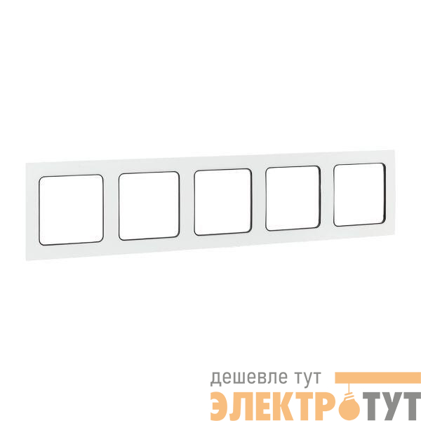 Рамка 5-м Стокгольм бел. с линией цвета черн. EKF EAM-G-306-10