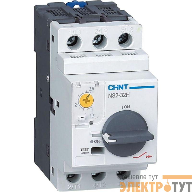 Выключатель автоматический для защиты двигателя 24-32А NS2-32H с поворотной ручкой CHINT 253606