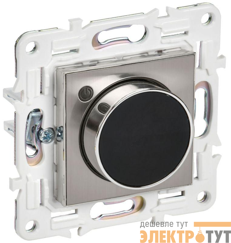 Термостат электронный SKANDY SK-T01N с индикацией никель IEK SK-RT11-K50
