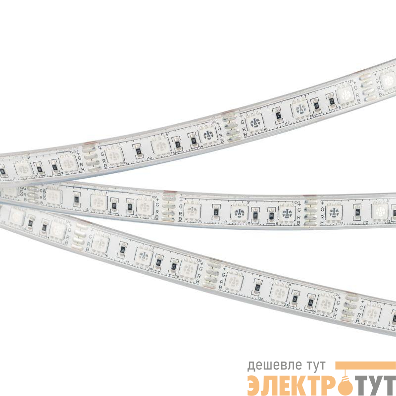 Лента светодиодная RTW-PU-B60-12.5mm 12V RGB 14.4Вт/м IP68 Wire 2м герметичная (уп.5м) Arlight 029599(3)