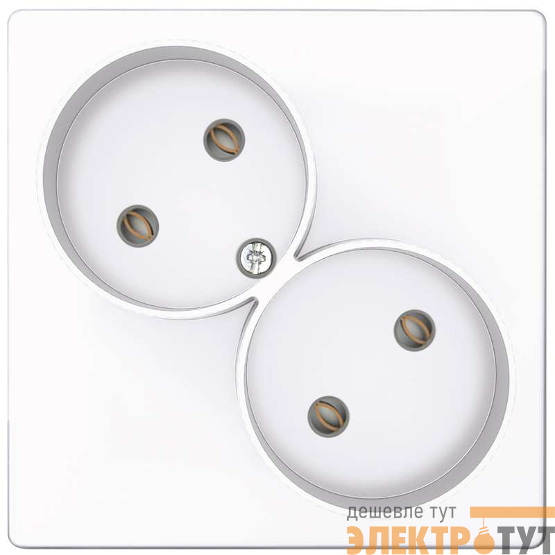 Розетка 2-м СП Simon 24 16А IP20 2х2P без защ. шторок механизм бел. Simon 2450457-030