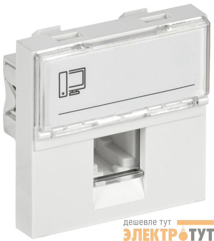 Розетка компьютерная 2мод. РКИ-20-00-П RJ45 кат.5E UTP механизм PRIMER IEK CKK-40D-RI2-K01