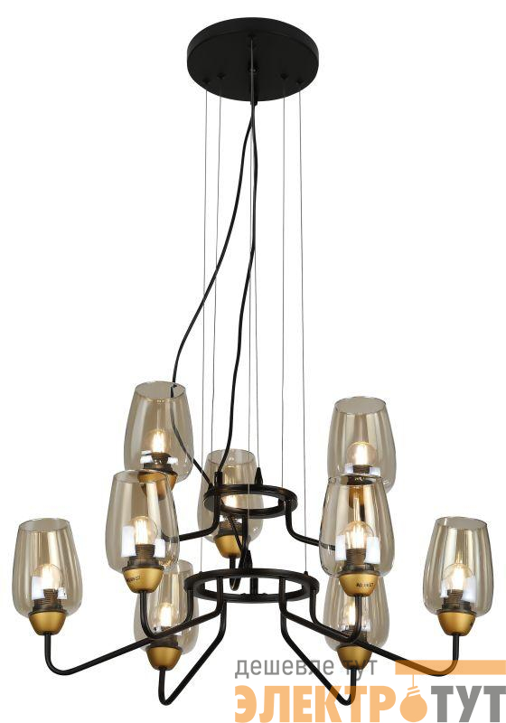 Люстра Gera 4065-209 9хE27 40Вт дизайн Rivoli Б0047325