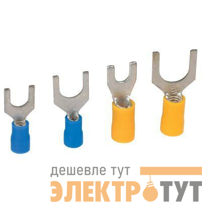 Наконечник вилочный изолированный 1.5-2.5кв.мм А=3мм син. (уп.100шт) DKC 2B13P