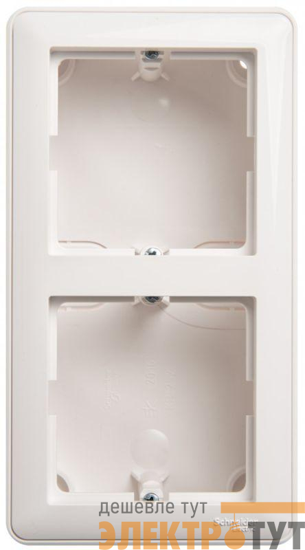 Коробка подъемная 2-м ОП W59 с рамкой бел. SE KP-252-18