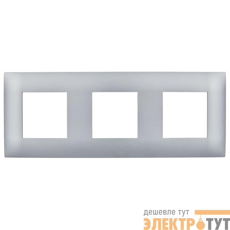 Рамка 3-м SKANDY SK-F03S серебр. IEK SK-M32-K23