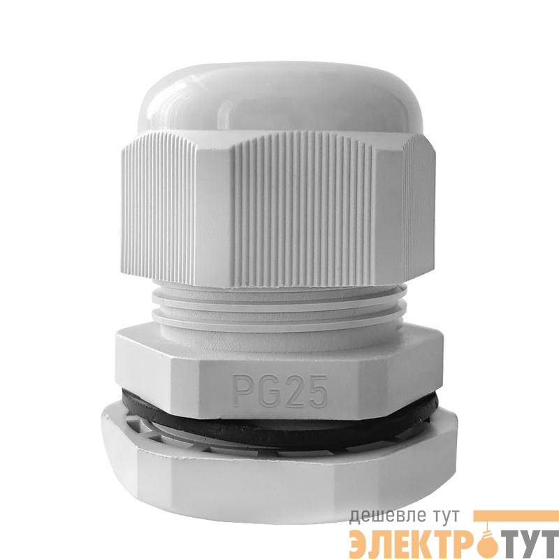 Ввод кабельный (сальник) PG-25 IP68 сер. TOKOV ELECTRIC TKE-PG-25-G