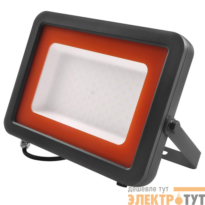 Прожектор светодиодный PFL-S2 100Вт 6500К IP65 220–240В ДО с клапаном закален. матов. стекло сер. Pro JazzWay 2853325D