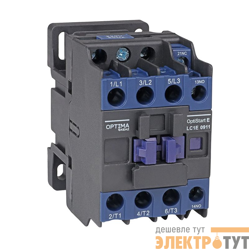 Контактор OptiStart E LC1E18M5 18A 220В AC 1НО+1НЗ КЭАЗ 367537