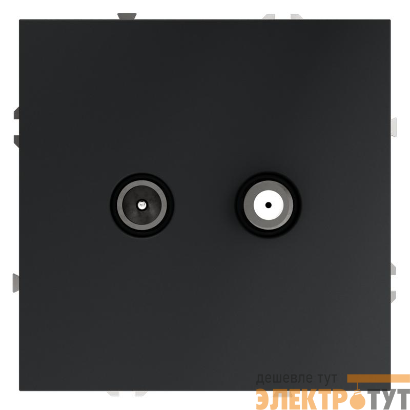 Розетка телевизионная оконечная TV + SAT 2-м СП S70 механизм графит Voltum VLS060407