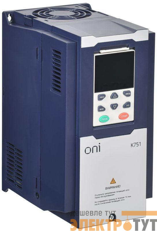 Преобразователь частоты K751 380В 3Ф 7.5-11кВт 17-25А ONI K751-33-75N11TM